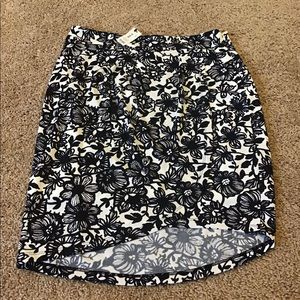 The Limited high low skirt blue flowered print women’s professional lightweight